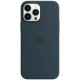 Originalus mėlynas (Abyss Blue) "Silicone Magsafe Cover" dėklas Apple iPhone 13 Pro Max telefonui "MM2T3ZM/A"