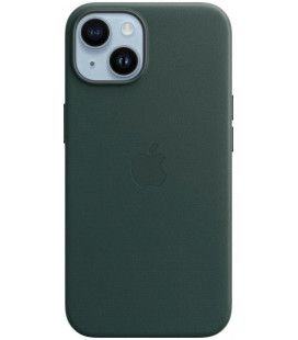 Originalus žalias (Forest Green) "Leather Magsafe Cover" dėklas Apple iPhone 14 telefonui "MPP53ZM/A"