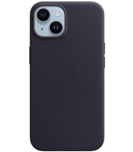Originalus juodas (Ink) "Leather Magsafe Cover" dėklas Apple iPhone 14 telefonui "MPP63ZM/A"
