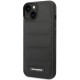 Juodas dėklas Apple iPhone 15 telefonui "Karl Lagerfeld Quilted Puffy Metal Logo Case"