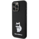 Juodas dėklas Apple iPhone 15 Pro Max telefonui "Karl Lagerfeld Liquid Silicone Choupette NFT Case"