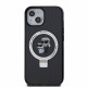 Juodas dėklas Apple iPhone 15 telefonui "Karl Lagerfeld Ringstand Karl and Choupette MagSafe Case"