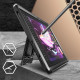 Juodas dėklas Samsung Galaxy Tab S9 FE Plus 12.4 X610 / X616B planšetei "Supcase Unicorn Beetle Pro"