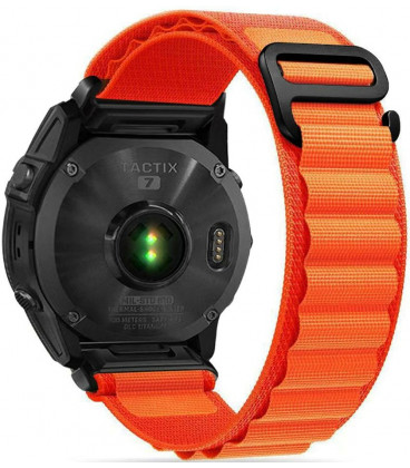 Oranžinė apyrankė Garmin Fenix 5 / 6 / 6 Pro / 7 laikrodžiui "Tech-Protect Nylon Pro"