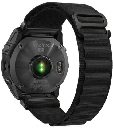 Juoda apyrankė Garmin Fenix 5X / 3HR / 5X Plus / 6X / 6X Pro / 7X / 8 / 8 Pro (51 mm) "Tech-Protect Nylon Pro"