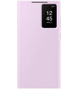 Originalus purpurinis atverčiamas dėklas "Clear View Case" Samsung Galaxy S23 Ultra telefonui "EF-ZS918CVE"