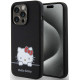 Juodas dėklas Apple iPhone 15 Pro telefonui "Hello Kitty Liquid Silicone Daydreaming Logo Case"