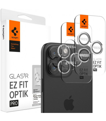 Kameros apsauga Apple iPhone 14 Pro / 14 Pro Max / 15 Pro / 15 Pro Max / 16 Pro / 16 Pro Max "Spigen Optik.TR EZ Fit"