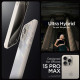 Pilkas / skaidrus (Titanium) dėklas Apple iPhone 15 Pro Max telefonui "Spigen Ultra Hybrid"