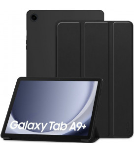 Juodas atverčiamas dėklas Samsung Galaxy Tab A9 Plus 11.0 X210 / X215 / X216 planšetei "Tech-Protect Smartcase"