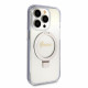 Skaidrus dėklas Apple iPhone 15 Pro Max telefonui "Guess IML Ring Stand Glitter MagSafe Case"
