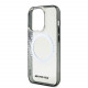 Skaidrus / juodas dėklas Apple iPhone 15 Pro telefonui "AMG PC/TPU Rhombuses MagSafe Case"