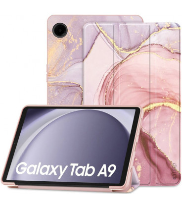 Atverčiamas dėklas Samsung Galaxy Tab A9 8.7 X110 / X115 planšetei "Tech-Protect Smartcase Marble"