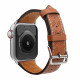 Ruda odinė apyrankė Apple Watch Ultra / SE / 8 / 7 / 6 / 5 / 4 (42 / 44 / 45 / 49 mm) laikrodžiams "Strap Leather"