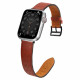 Raudona odinė apyrankė Apple Watch Ultra / SE / 8 / 7 / 6 / 5 / 4 (42 / 44 / 45 / 49 mm) laikrodžiams "Strap Leather"