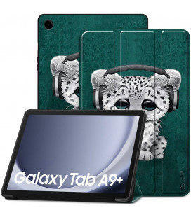 Atverčiamas dėklas (Katinas) Samsung Galaxy Tab A9 Plus 11.0 X210 / X215 / X216 planšetei "Tech-Protect Smartcase Sad Cat"