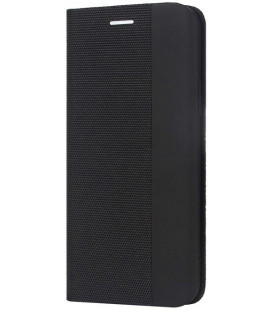 Juodas atverčiamas dėklas Xiaomi Redmi 11A / 12C / Poco C55 telefonui "Smart Senso"