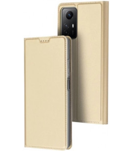 Auksinės spalvos atverčiamas dėklas Xiaomi Redmi Note 12S telefonui "Dux Ducis Skin Pro"