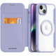 Purpurinis atverčiamas dėklas Apple iPhone 15 telefonui "Dux Ducis Skin Pro Magsafe"