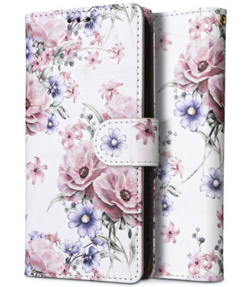 Atverčiamas dėklas Xiaomi Redmi 13C / Poco C65 telefonui "Tech-Protect Wallet Blossom Flower"