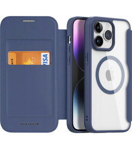 Mėlynas atverčiamas dėklas Apple iPhone 15 Pro Max telefonui "Dux Ducis Skin Pro Magsafe"