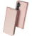 Rausvai auksinės spalvos atverčiamas dėklas Samsung Galaxy S23 FE telefonui "Dux Ducis Skin Pro"