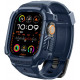 Mėlynas (Navy Blue) dėklas Apple Watch Ultra 1 / 2 / 3 / 4 (49 mm) laikrodžiui "Spigen Rugged Armor Pro"
