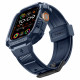 Mėlynas (Navy Blue) dėklas Apple Watch Ultra 1 / 2 / 3 / 4 (49 mm) laikrodžiui "Spigen Rugged Armor Pro"
