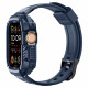 Mėlynas (Navy Blue) dėklas Apple Watch Ultra 1 / 2 / 3 / 4 (49 mm) laikrodžiui "Spigen Rugged Armor Pro"