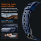 Mėlynas (Navy Blue) dėklas Apple Watch Ultra 1 / 2 / 3 / 4 (49 mm) laikrodžiui "Spigen Rugged Armor Pro"