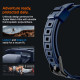 Mėlynas (Navy Blue) dėklas Apple Watch Ultra 1 / 2 (49 mm) laikrodžiui "Spigen Rugged Armor Pro"