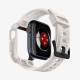 Smėlio spalvos (Dune Beige) dėklas Apple Watch 4 / 5 / 6 / 7 / 8 / 9 / SE (44 / 45 MM) laikrodžiui "Spigen Rugged Armor Pro"