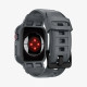 Pilkas (Dark Grey) dėklas Apple Watch 4 / 5 / 6 / 7 / 8 / 9 / SE (44 / 45 MM) laikrodžiui "Spigen Rugged Armor Pro"
