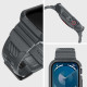 Pilkas (Dark Grey) dėklas Apple Watch 4 / 5 / 6 / 7 / 8 / 9 / SE (44 / 45 MM) laikrodžiui "Spigen Rugged Armor Pro"