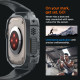 Pilkas (Dark Grey) dėklas Apple Watch Ultra 1 / 2 (49 mm) laikrodžiui "Spigen Rugged Armor Pro"