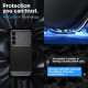 Matinis juodas dėklas Samsung Galaxy A25 5G telefonui "Spigen Rugged Armor"