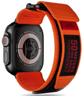 Oranžinė apyrankė Apple Watch 4 / 5 / 6 / 7 / 8 / 9 / SE / Ultra 1 / 2 (42 / 44 / 45 / 49 mm) laikrodžiui "Tech-Protect Scout Pr