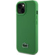 Žalias dėklas Apple iPhone 15 telefonui "Lacoste Iconic Petit Pique Woven Logo MagSafe Case"