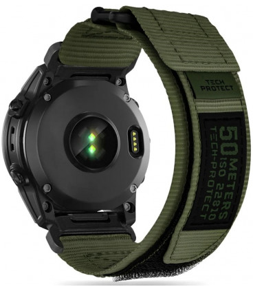 Žalia apyrankė Garmin Fenix 3 / 5X / 3HR / 5X PLUS / 6X / 6X PRO / 7X laikrodžiui "Tech-Protect Scout Pro"