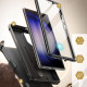 Juodas dėklas Samsung Galaxy S24 Ultra telefonui "Supcase Unicorn Beetle Pro 2-Set"