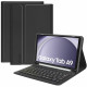 Juodas atverčiamas dėklas + klaviatūra Samsung Galaxy Tab A9 8.7 X110 / X115 planšetei "Tech-Protect SC Pen + Keyboard"