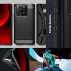 Matinis juodas dėklas Xiaomi 13T / 13T Pro telefonui "Spigen Rugged Armor"