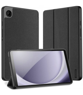 Juodas atverčiamas dėklas Samsung Galaxy Tab A9 8.7 X110 / X115 planšetei "Dux Ducis Domo"