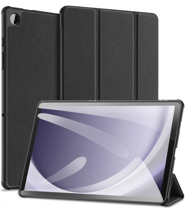 Juodas atverčiamas dėklas Samsung Galaxy Tab A9 Plus 11.0 X210 / X215 / X216 planšetei "Dux Ducis Domo"