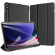 Juodas atverčiamas dėklas Samsung Galaxy Tab S9 FE 10.9 X510 / X516 planšetei "Dux Ducis Domo"