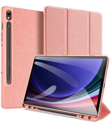 Rožinis atverčiamas dėklas Samsung Galaxy Tab S9 FE 10.9 X510 / X516 planšetei "Dux Ducis Domo"