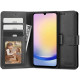 Juodas atverčiamas dėklas Samsung Galaxy A25 5G telefonui "Tech-Protect Wallet"