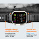 Juoda apyrankė Apple Watch 4 / 5 / 6 / 7 / 8 / 9 / SE / Ultra 1 / 2 (42 / 44 / 45 / 49 mm) laikrodžiui "Spigen Rugged Ultra Band