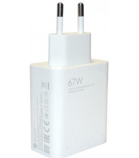 Xiaomi MDY-12-EH USB 67W Travel Charger White + USB-C 6A Data Cable White (Bulk)