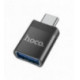 Adapteris Hoco UA17 Type-C to USB-A juodas